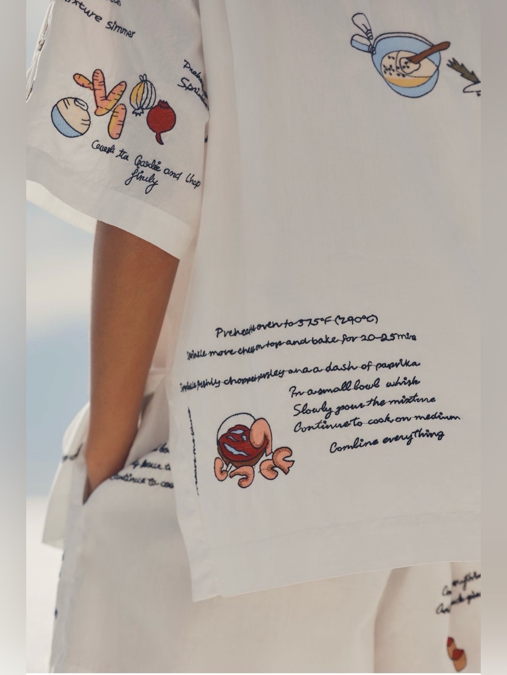 CELADINE TAPAS BAR EMBROIDERED SHORTS - Size M White - Picture 6 of 9